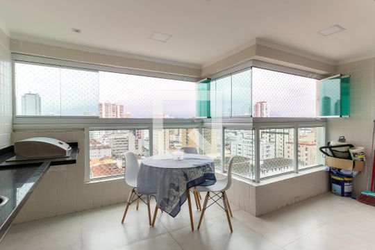 Varanda de apartamento para alugar com 2 quartos, 83m² em Boqueirão, Praia Grande
