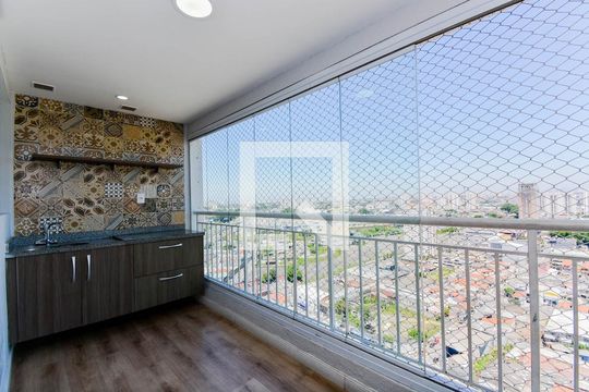 Varanda da Sala de apartamento para alugar com 2 quartos, 71m² em Vila Antonieta, Guarulhos