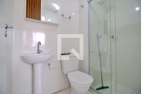 Banheiro da Suíte  de apartamento para alugar com 1 quarto, 24m² em Vila Nova das Belezas, São Paulo
