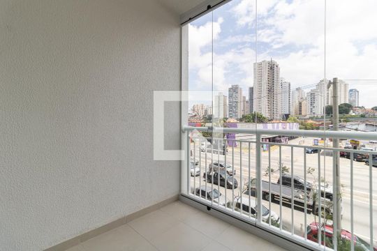 Varanda da Sala de apartamento para alugar com 1 quarto, 45m² em Vila Dom Pedro I, São Paulo
