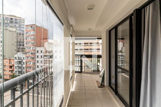 Varanda de apartamento à venda com 1 quarto, 42m² em Santa Cecília, São Paulo