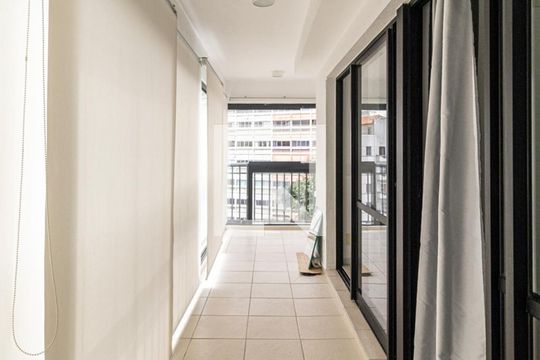 Varanda - Persiana de apartamento à venda com 1 quarto, 42m² em Santa Cecília, São Paulo