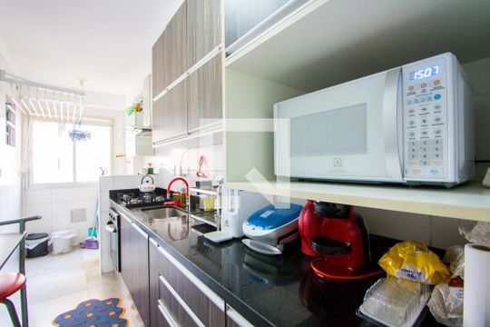 Cozinha de apartamento à venda com 3 quartos, 67m² em Vila Homero Thon, Santo André
