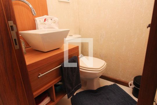 Lavabo de casa de condomínio à venda com 3 quartos, 263m² em Campo Novo, Porto Alegre