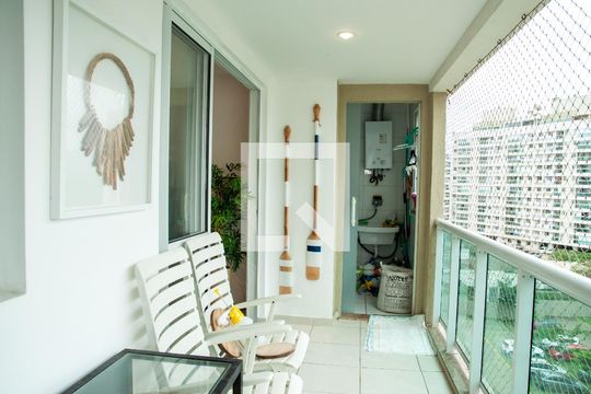 Varanda da Sala de apartamento à venda com 3 quartos, 90m² em Recreio dos Bandeirantes, Rio de Janeiro