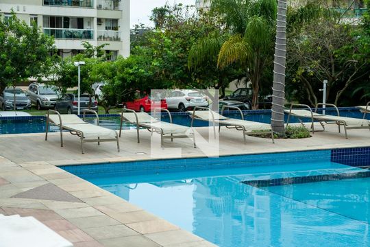 Área comum - Piscina de apartamento à venda com 3 quartos, 90m² em Recreio dos Bandeirantes, Rio de Janeiro
