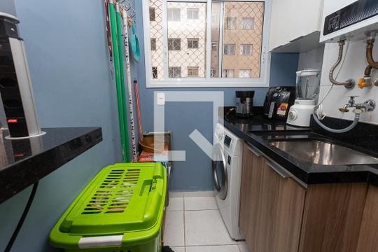 Área de serviço de apartamento à venda com 2 quartos, 43m² em Piraporinha, Diadema