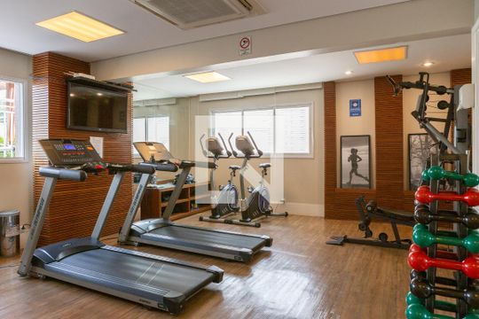 Área comum - Academia de apartamento para alugar com 2 quartos, 65m² em Vila Anglo Brasileira, São Paulo