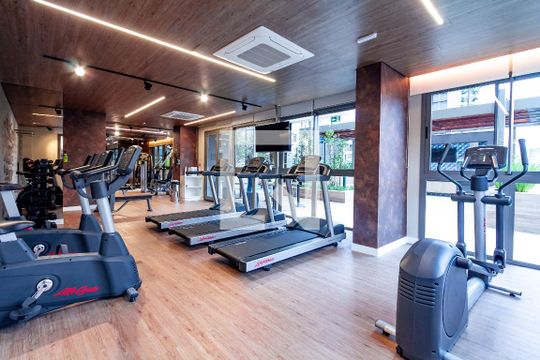 Área comum - Academia de apartamento à venda com 1 quarto, 64m² em Indianópolis, São Paulo