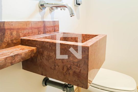 Detalhe do Lavabo de apartamento para alugar com 4 quartos, 115m² em Vila Maia, Guarujá