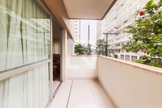 Varanda da Sala de apartamento para alugar com 4 quartos, 115m² em Vila Maia, Guarujá