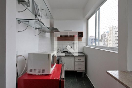 Cozinha de apartamento para alugar com 1 quarto, 120m² em Vila Buarque, São Paulo