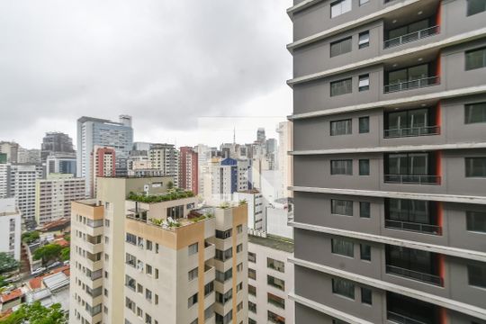 Varanda do Studio de apartamento para alugar com 1 quarto, 19m² em Consolação, São Paulo