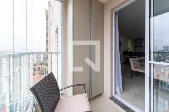 Varanda da Sala de apartamento à venda com 2 quartos, 75m² em Vila Helena, Santo André