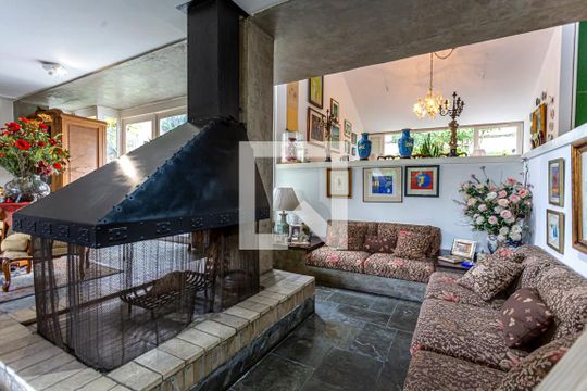 Sala Lareira de casa à venda com 5 quartos, 424m² em Vila Boa Vista, Santo André