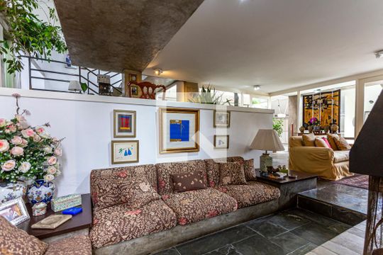 Sala Lareira de casa à venda com 5 quartos, 424m² em Vila Boa Vista, Santo André