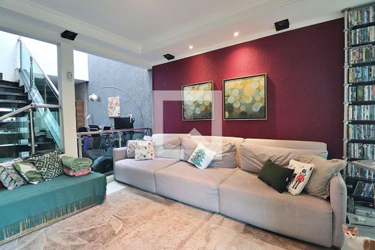 Sala de casa para alugar com 3 quartos, 210m² em Vila Guiomar, Santo André