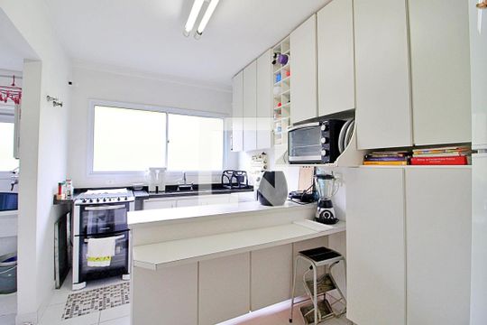 Cozinha de apartamento à venda com 3 quartos, 110m² em Campestre, Santo André