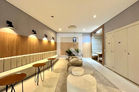 Área comum de kitnet/studio para alugar com 1 quarto, 24m² em Mirandópolis, São Paulo