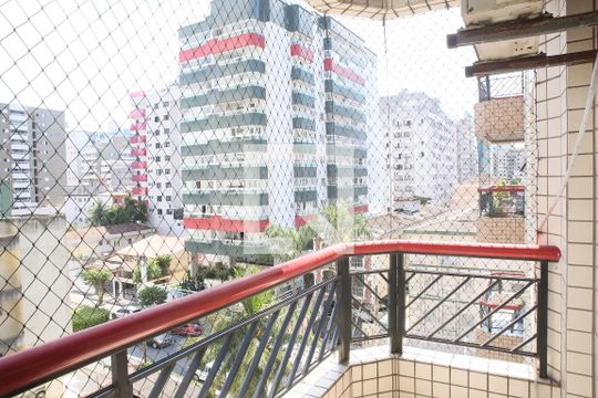 Varanda da Sala de apartamento para alugar com 1 quarto, 65m² em Canto do Forte, Praia Grande