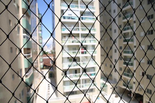 Quarto vista de apartamento para alugar com 1 quarto, 65m² em Canto do Forte, Praia Grande