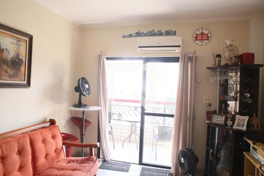 Sala de apartamento para alugar com 1 quarto, 65m² em Canto do Forte, Praia Grande