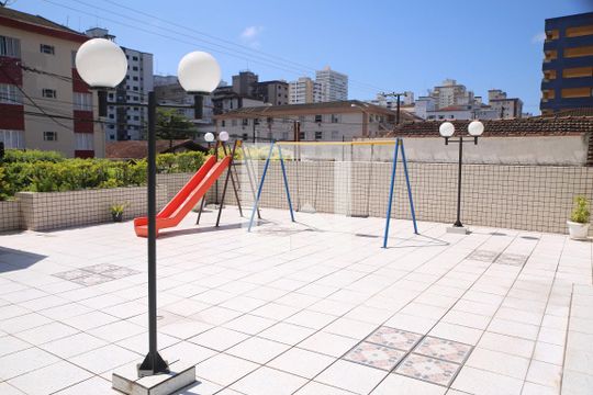 Área comum - Playground de apartamento para alugar com 1 quarto, 65m² em Canto do Forte, Praia Grande