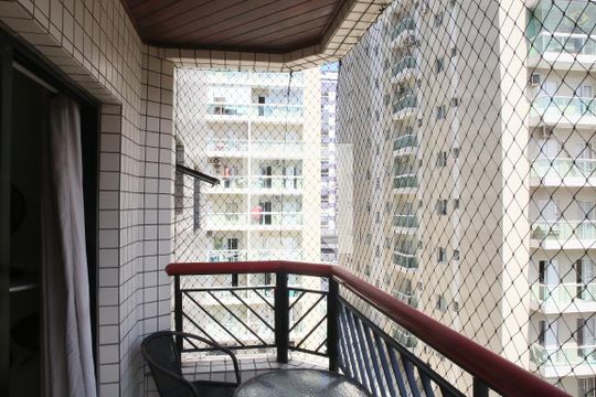 Varanda da Sala de apartamento para alugar com 1 quarto, 65m² em Canto do Forte, Praia Grande