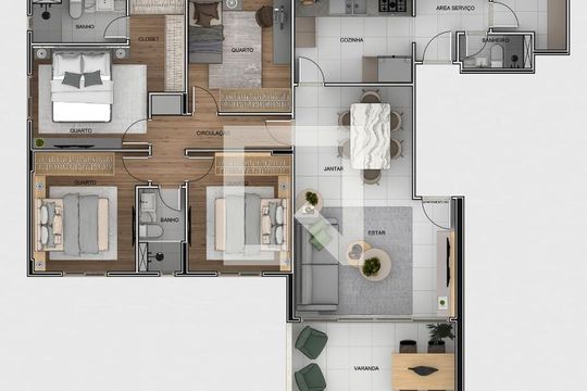 Apartamento à venda com 4 quartos, 148m² em Buritis, Belo Horizonte