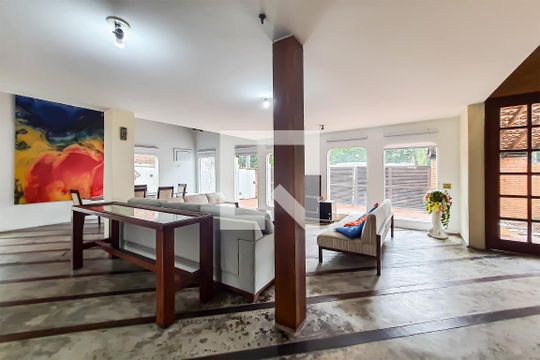 Sala de TV de casa para alugar com 7 quartos, 650m² em Loteamento Joao Batista Juliao, Guarujá