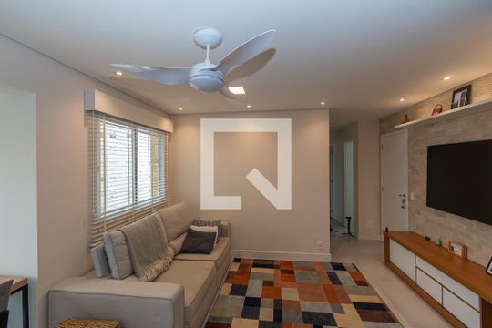 Sala de Estar/Jantar  de apartamento à venda com 2 quartos, 74m² em Parque Rural Fazenda Santa Cândida, Campinas