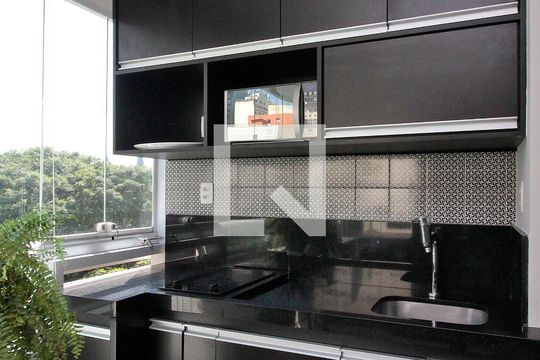 Varanda / Cozinha de kitnet/studio à venda com 0 quarto, 29m² em Bela Vista, São Paulo
