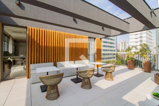 Área comum - Rooftop de kitnet/studio para alugar com 1 quarto, 28m² em Paraíso, São Paulo
