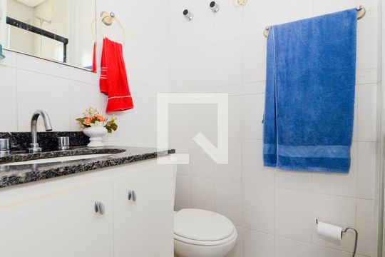 Banheiro da Suíte de apartamento à venda com 3 quartos, 88m² em Vila Rosalia, Guarulhos