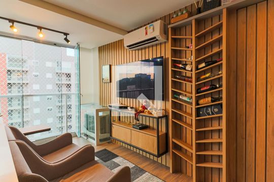 Sala de apartamento à venda com 1 quarto, 39m² em Vila Andrade, São Paulo