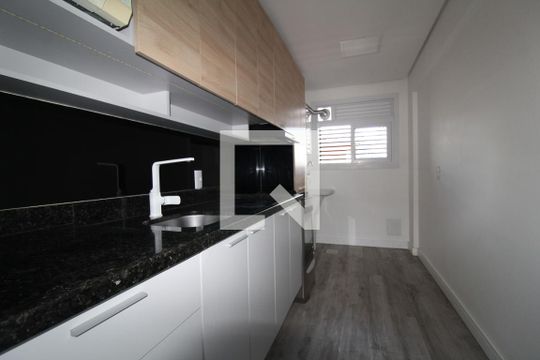 Cozinha - Armários de apartamento à venda com 1 quarto, 52m² em Centro, Canoas