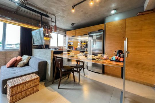 Cozinha de kitnet/studio à venda com 1 quarto, 35m² em Vila Leopoldina, São Paulo