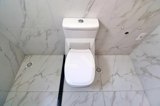Banheiro do Quarto 1 - Suíte de apartamento à venda com 2 quartos, 95m² em Utinga, Santo André