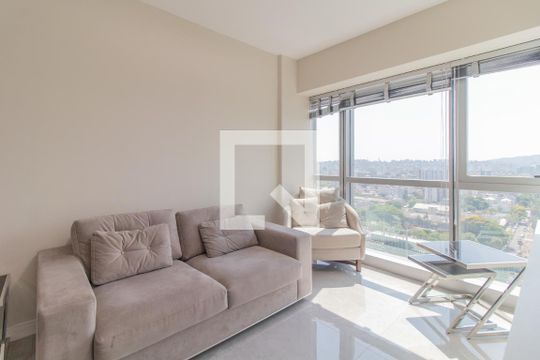 Sala de kitnet/studio à venda com 1 quarto, 42m² em Praia de Belas, Porto Alegre