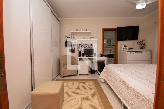 quarto 1 suíte de casa à venda com 3 quartos, 240m² em Ideal, Novo Hamburgo