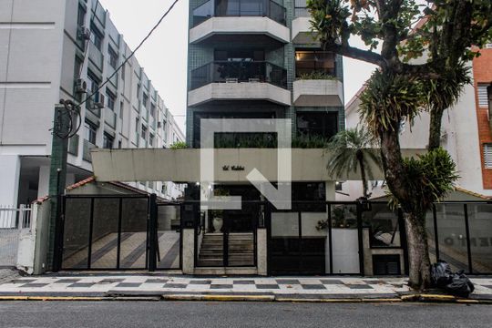 Fachada do Prédio de apartamento para alugar com 3 quartos, 110m² em Vila Alzira, Guarujá