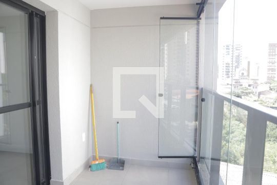 Varanda da Sala de apartamento para alugar com 1 quarto, 37m² em Chácara Inglesa, São Paulo