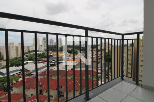 Varanda da sala de apartamento à venda com 2 quartos, 37m² em Vila Inglesa, São Paulo