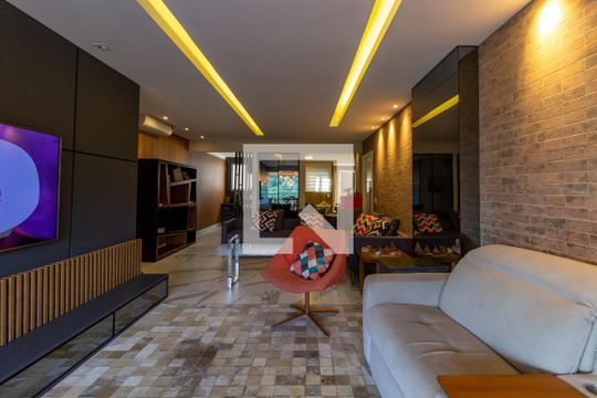 Sala de apartamento para alugar com 3 quartos, 167m² em Canto do Forte, Praia Grande