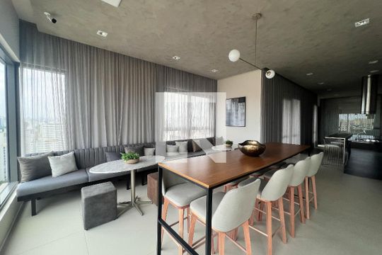 Área comum de kitnet/studio para alugar com 1 quarto, 30m² em Itaim Bibi, São Paulo