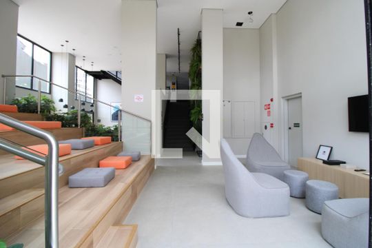 Área comum - Sala de TV de kitnet/studio para alugar com 1 quarto, 24m² em Perdizes, São Paulo