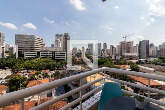 Varanda de apartamento à venda com 1 quarto, 44m² em Itaim Bibi, São Paulo