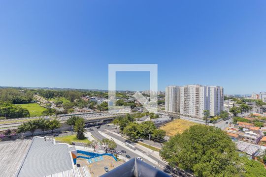 Sacada da sala de kitnet/studio para alugar com 1 quarto, 55m² em Jardim São Dimas, São José dos Campos