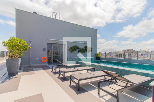 Área comum - Piscina de kitnet/studio à venda com 1 quarto, 25m² em Farroupilha, Porto Alegre
