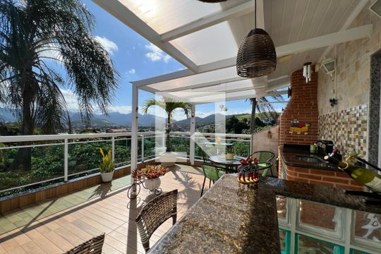 Terraço de casa de condomínio à venda com 3 quartos, 90m² em Tanque, Rio de Janeiro